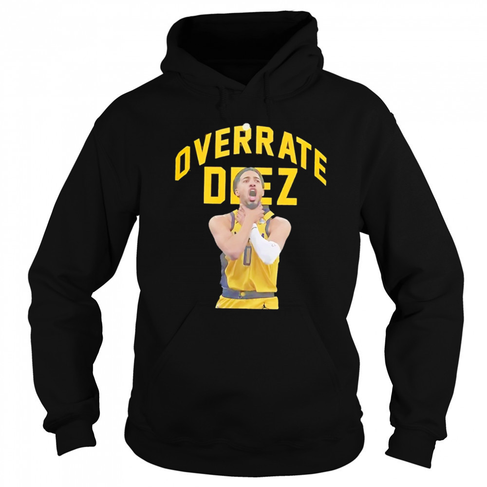 Tyrese Haliburton Overrate Deez choke Indiana Pacers NBA Basketball Champs 2025 Game Day shirt Sweatshirt