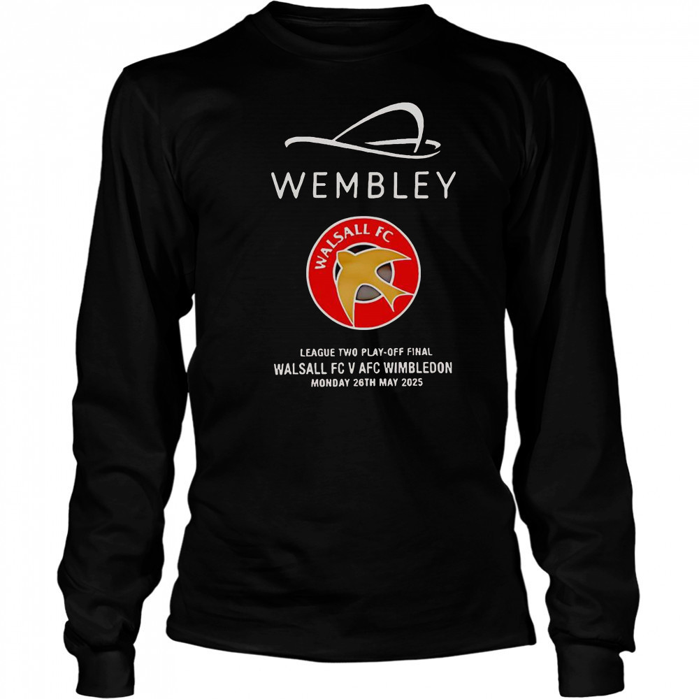 Wembley Walsall Football Club T-Shirt Long Sleeved