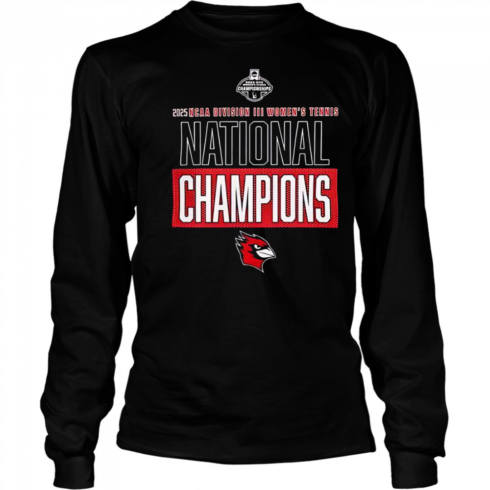 Wesleyan Cardinals 2025 NCAA Division III Women’s Tennis National Champions T-Shirt Long Sleeved