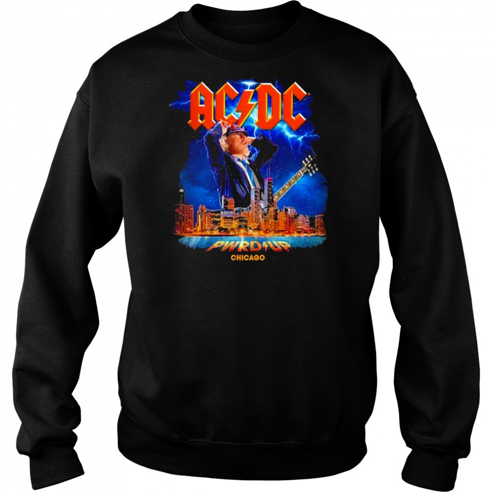 AC DC Chicago PWR UP Tour 2025 t-shirt Hoodie