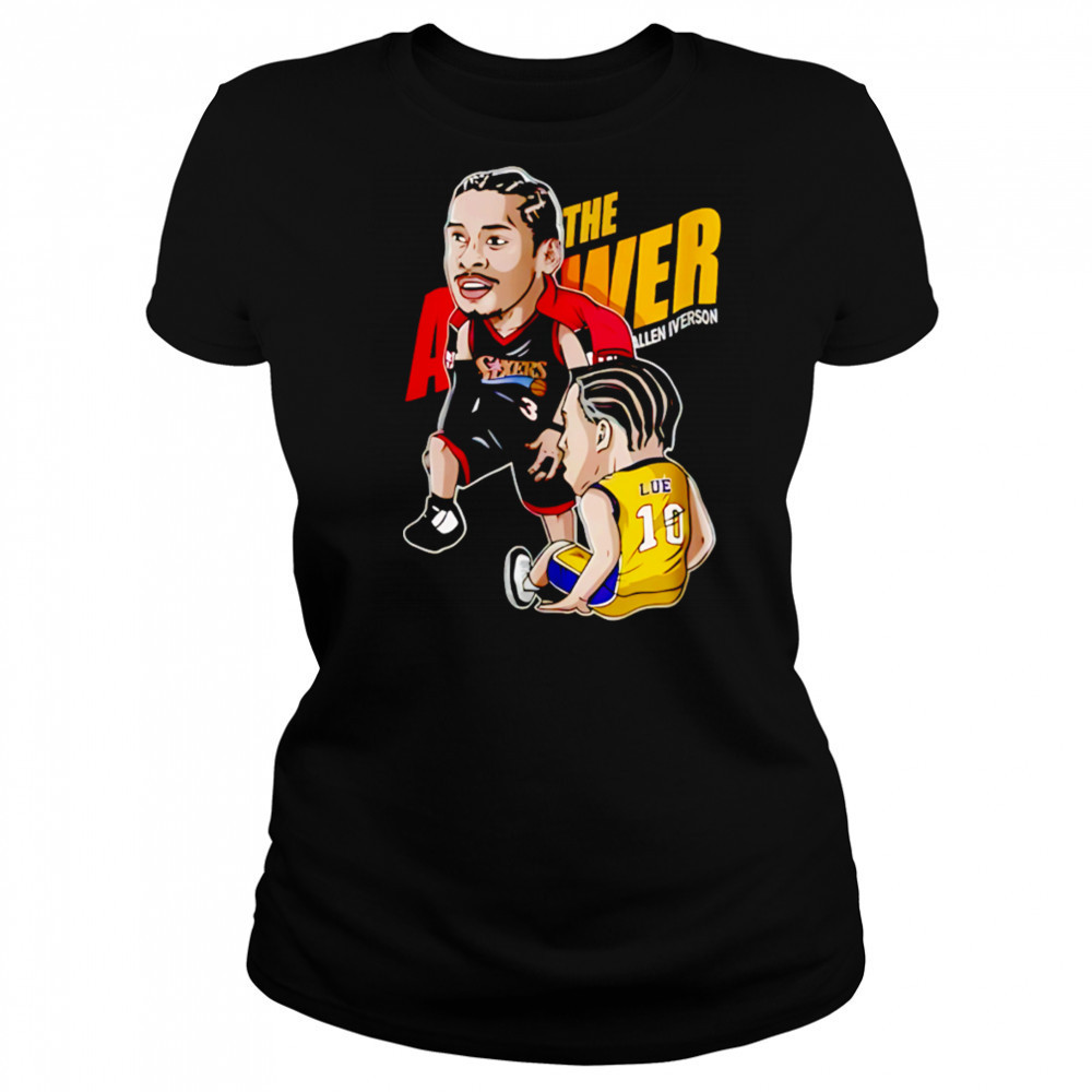 Allen Iverson Cartoon The Answer 90S Nba Fan Art shirt Women's T-shirt