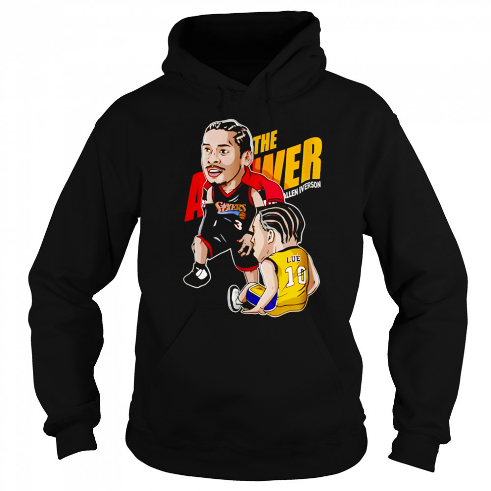 Allen Iverson Cartoon The Answer 90S Nba Fan Art shirt Sweatshirt
