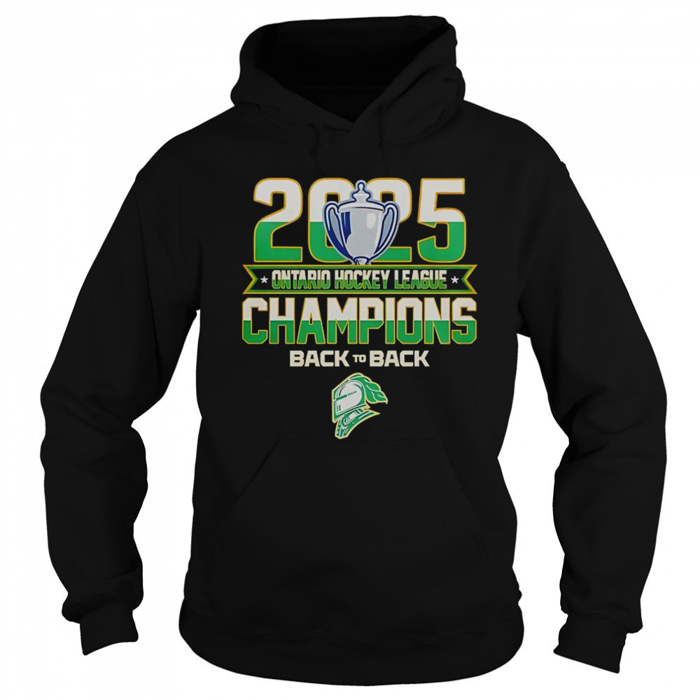 Back To Back London Knights 2025 Ontario Hockey League Champions T-Shirt Sweatshirt