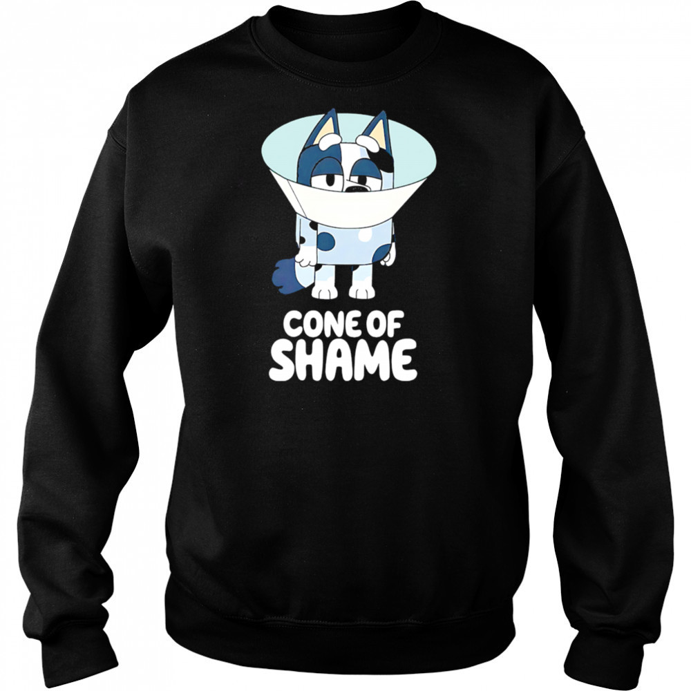 Bluey cone of shame cartoon shirt Hoodie