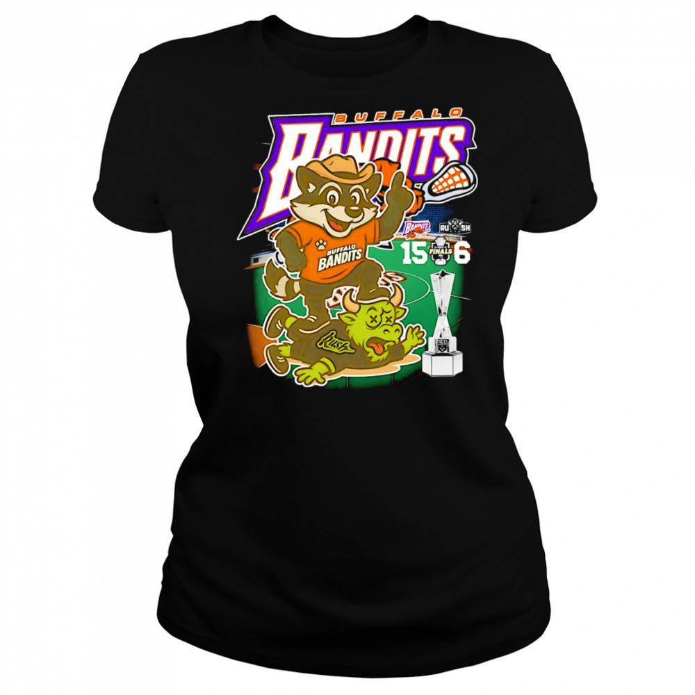 Buffalo Bandits 15 6 Rush mascot shirt Women's T-shirt