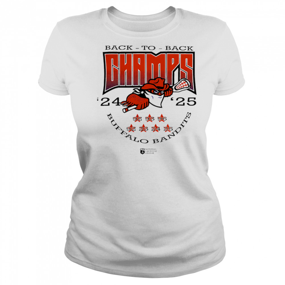 Buffalo Bandits 2025 Back-To-Back NLL Cup Champions shirt Women's T-shirt
