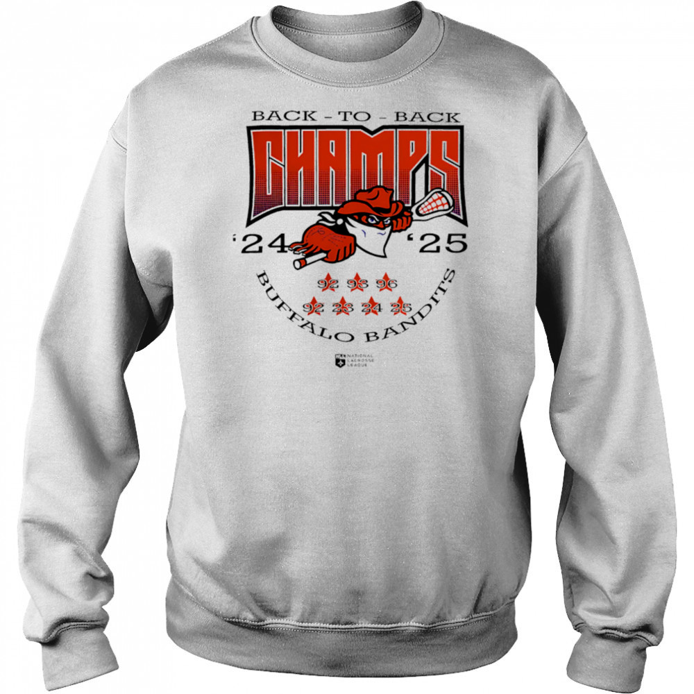 Buffalo Bandits 2025 Back-To-Back NLL Cup Champions shirt Hoodie