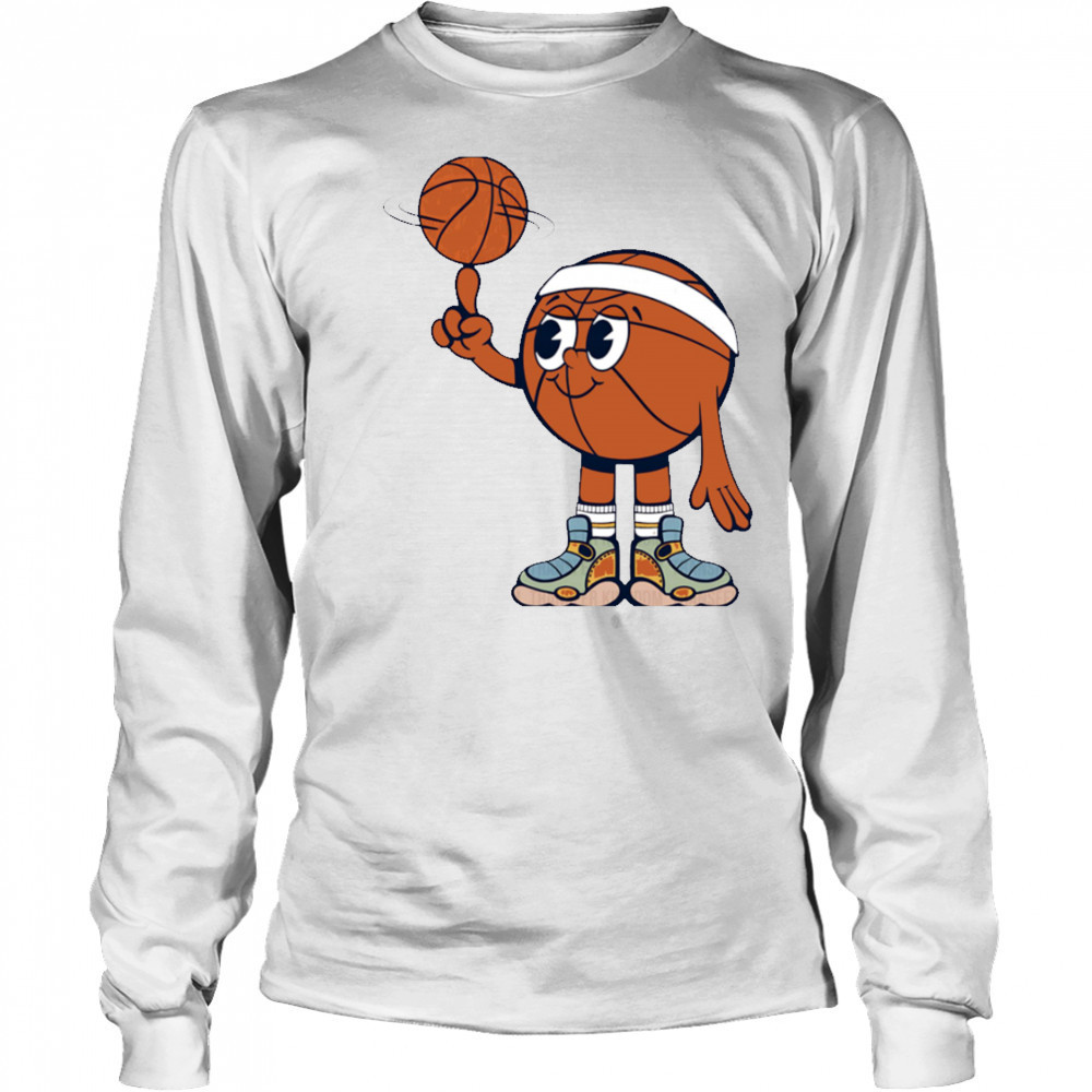 Cute Basketball Spinning The Ball shirt Long Sleeved