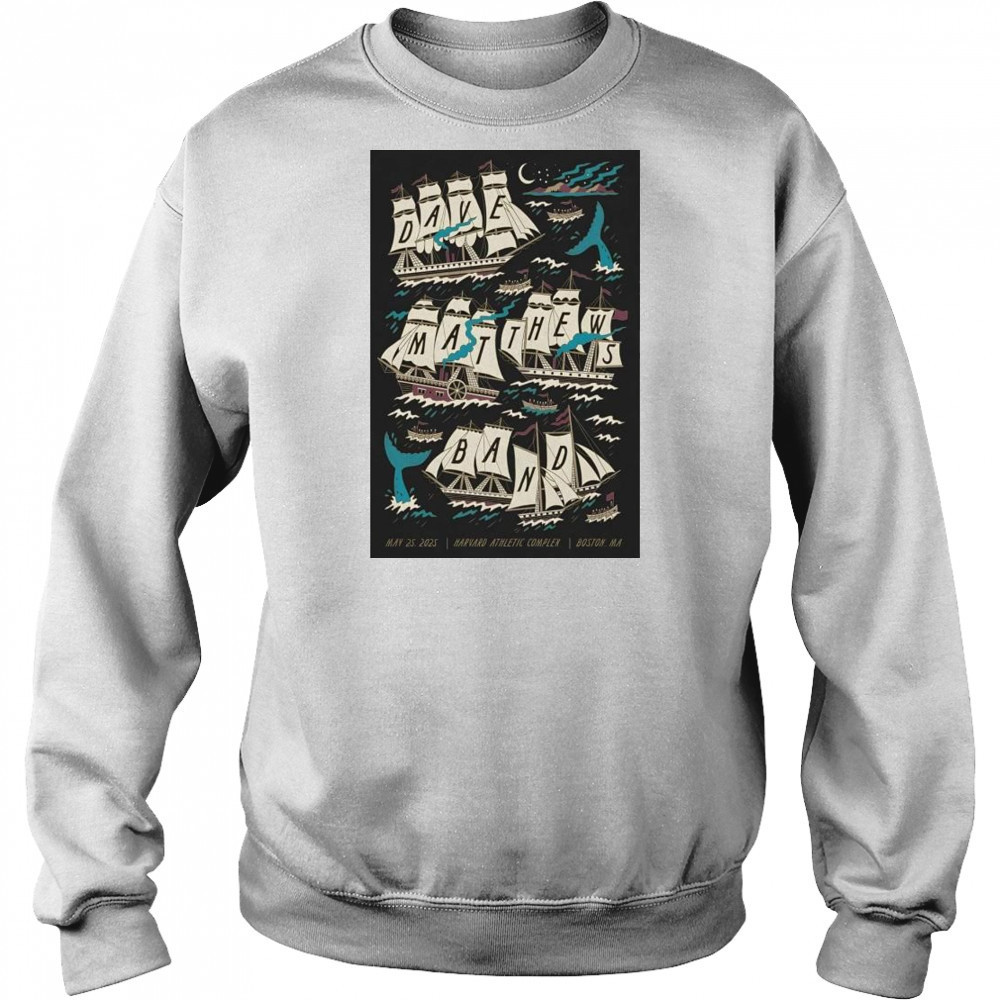 Dave Matthews Band At Harvard Athletic Complex In Boston MA On May 25 2025 Tour t-shirt Hoodie
