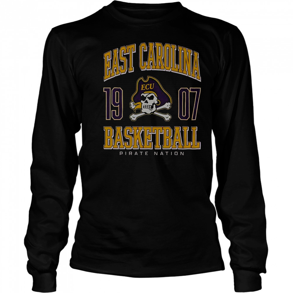 East Carolina Pirates Basketball T-Shirt Long Sleeved