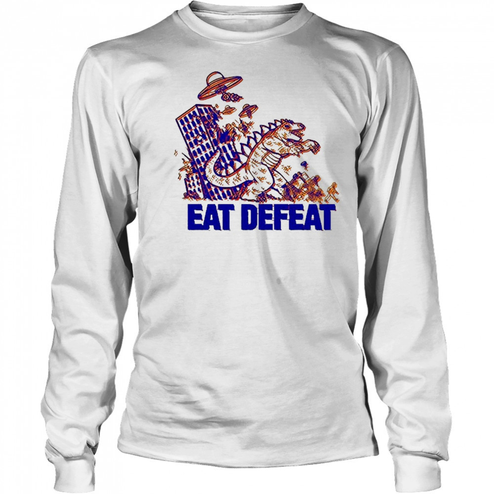 Eat Defeat Godzilla T-shirt Long Sleeved