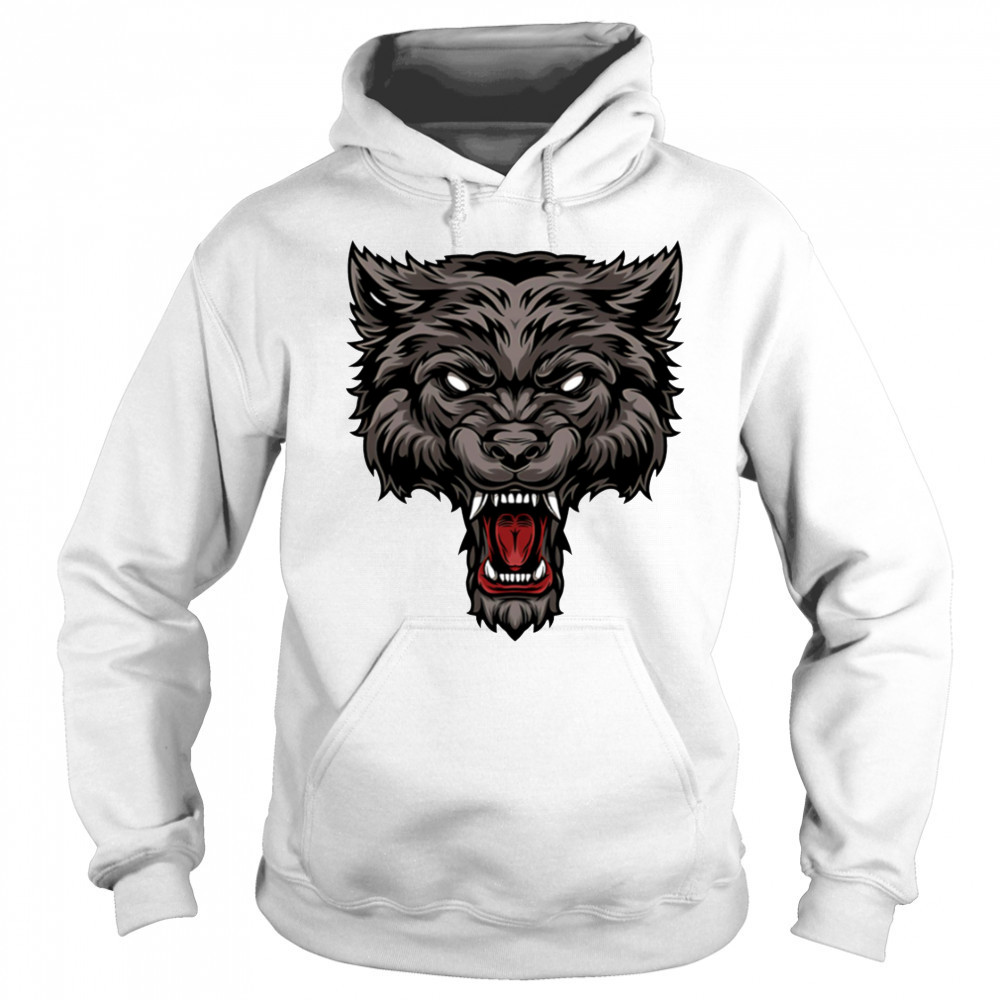 Ferocious Wolf Illustration Head shirt Sweatshirt