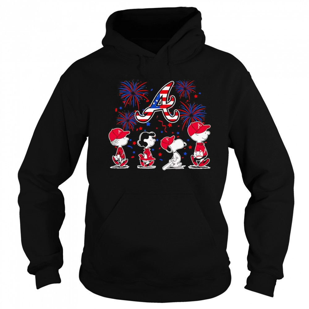 Fireworks Peanuts 4th of July Atlanta Braves shirt Sweatshirt