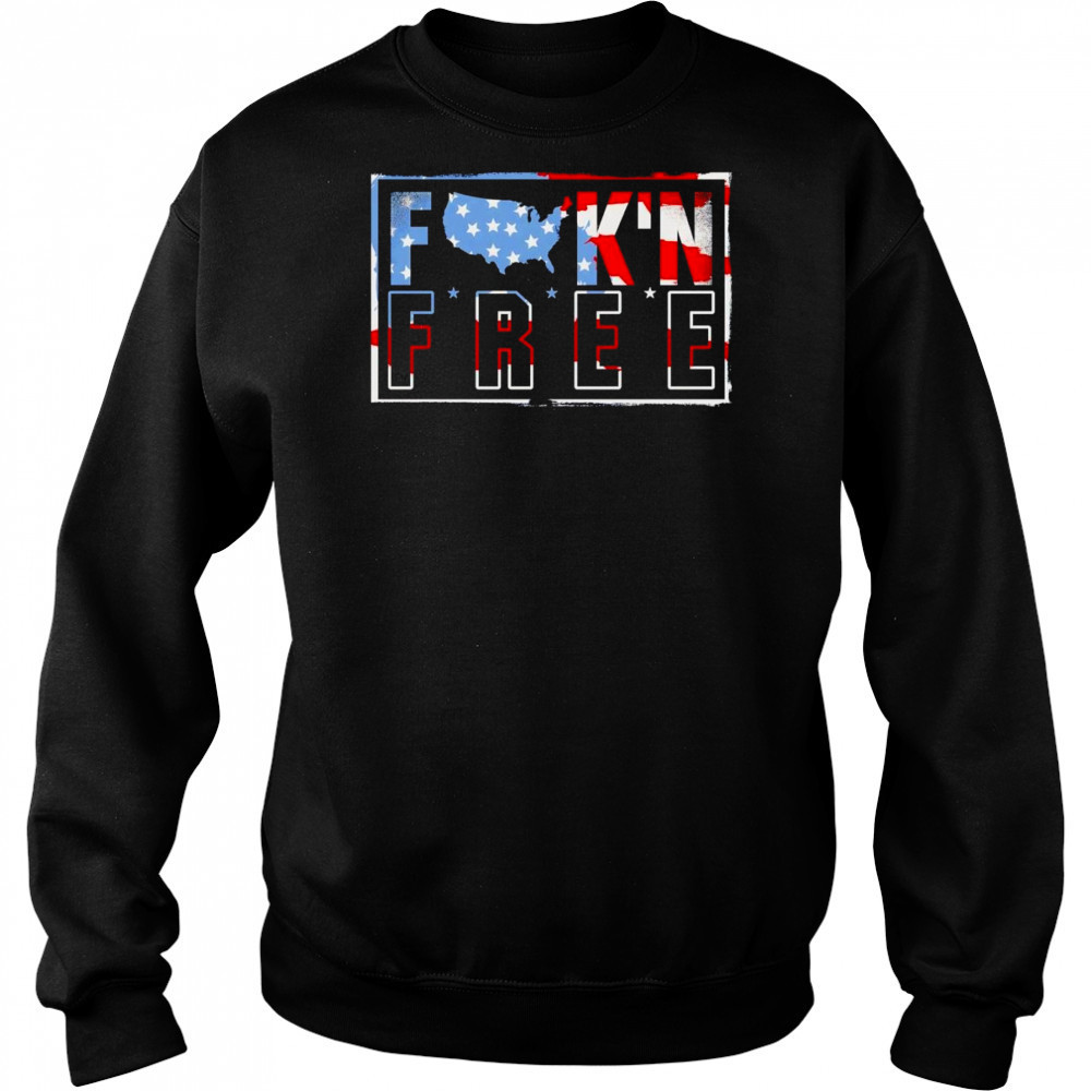 Fuckin’ free American flag shirt Hoodie