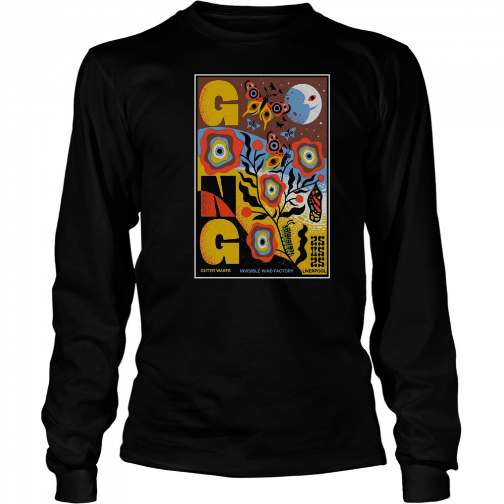 Gong Band Outer Waves May 25 2025 Invisible Wind Factory Liverpool UK Tour t-shirt Long Sleeved