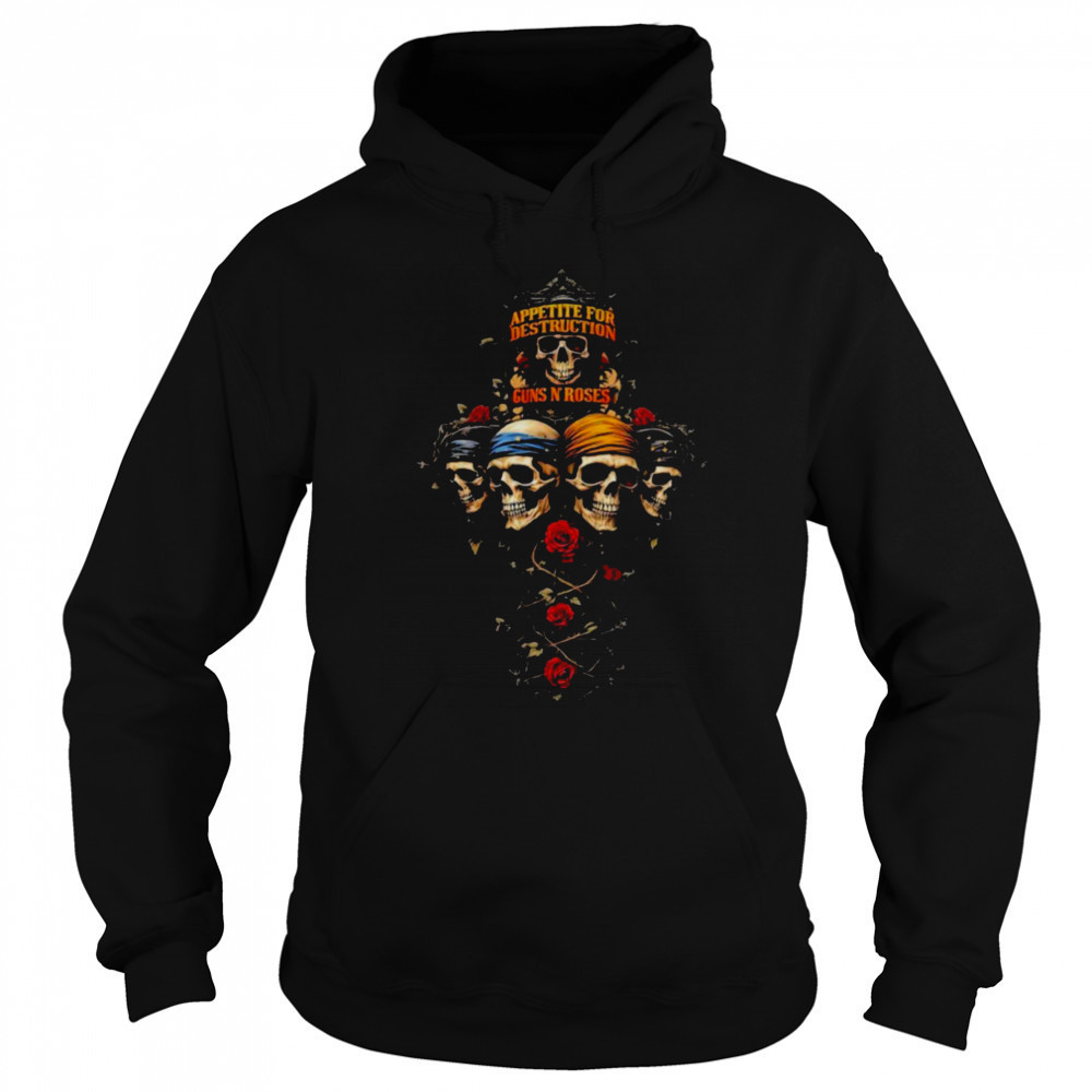 Guns N’ Roses Appetite For Destruction Skulls Cross T shirts Sweatshirt