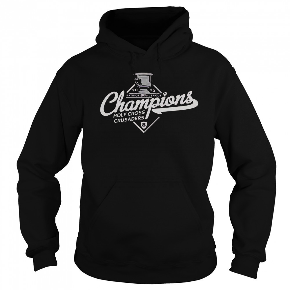 Holy Cross Crusaders 2025 Patriot League Champions Trophy Logo T-Shirt Sweatshirt