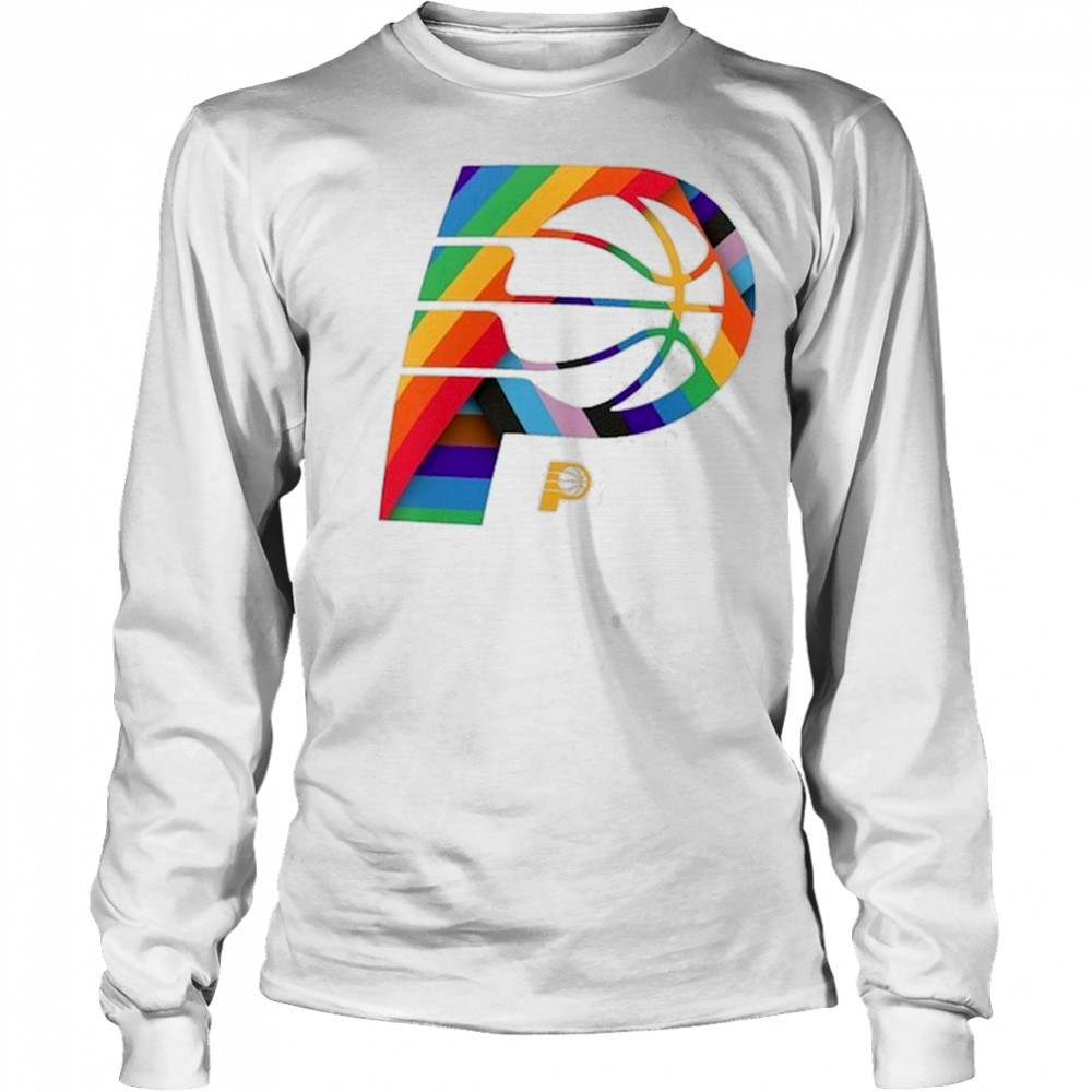 Indiana Pacers Team Logo Pride T-Shirt Long Sleeved