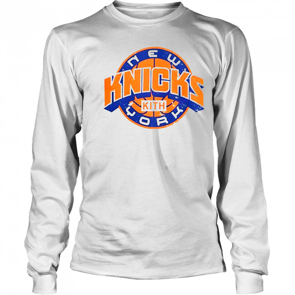 Kith For The New York Knicks NBA Playoffs 2025 T-Shirt Long Sleeved