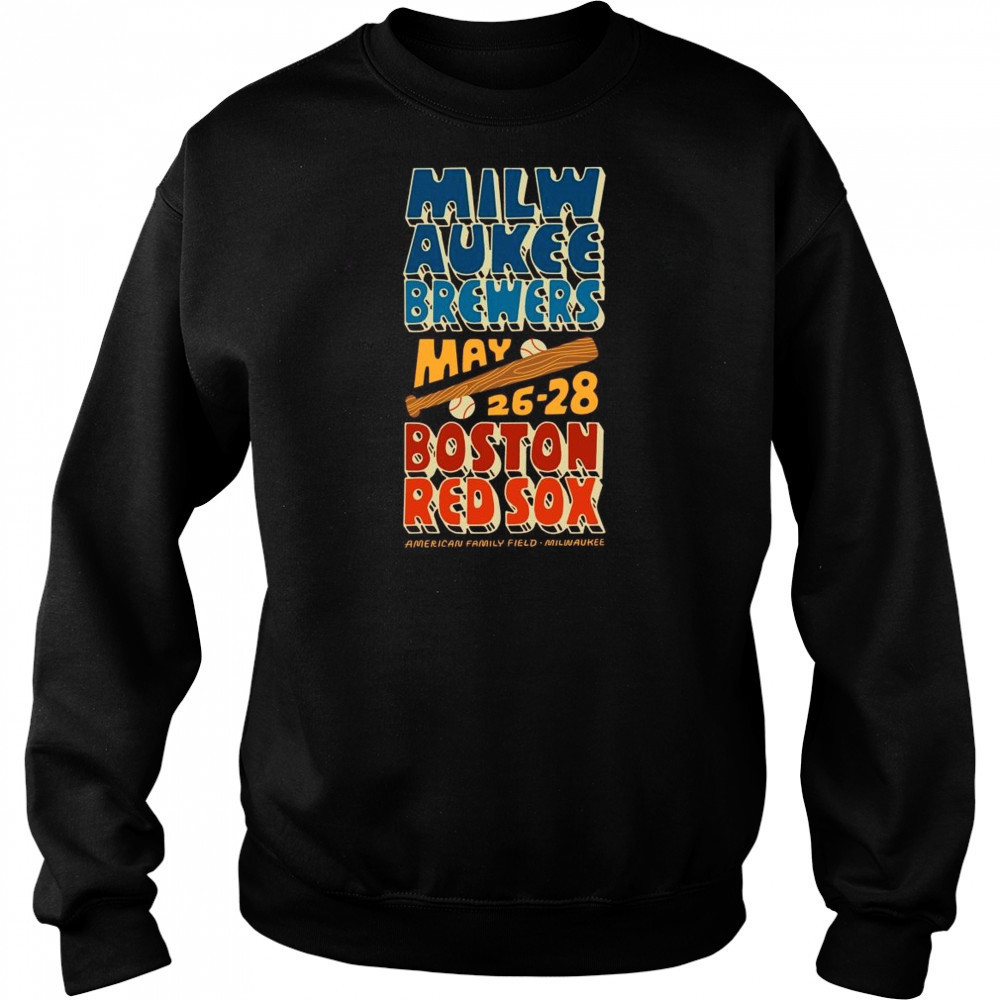 Milwaukee Brewers Vs Boston Red Sox May 26-28 2025 American Family Field Milwaukee Vintage t-shirt Hoodie
