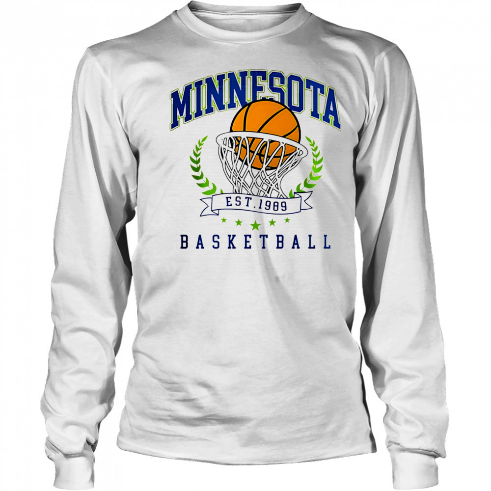 Minnesota Basketball Vintage Style shirt Long Sleeved