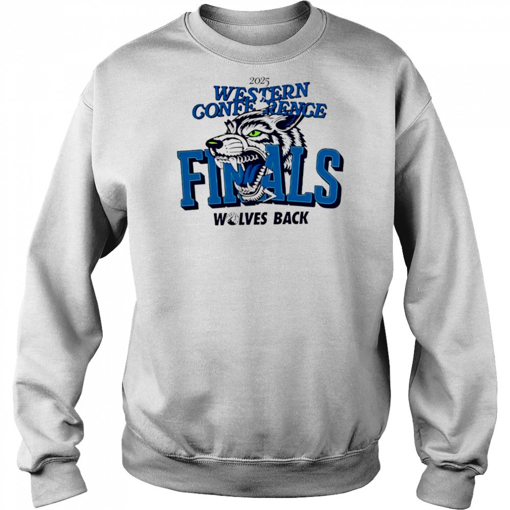 Minnesota Timberwolves 2025 Western Conference Finals Wolves back logo T shirt Hoodie