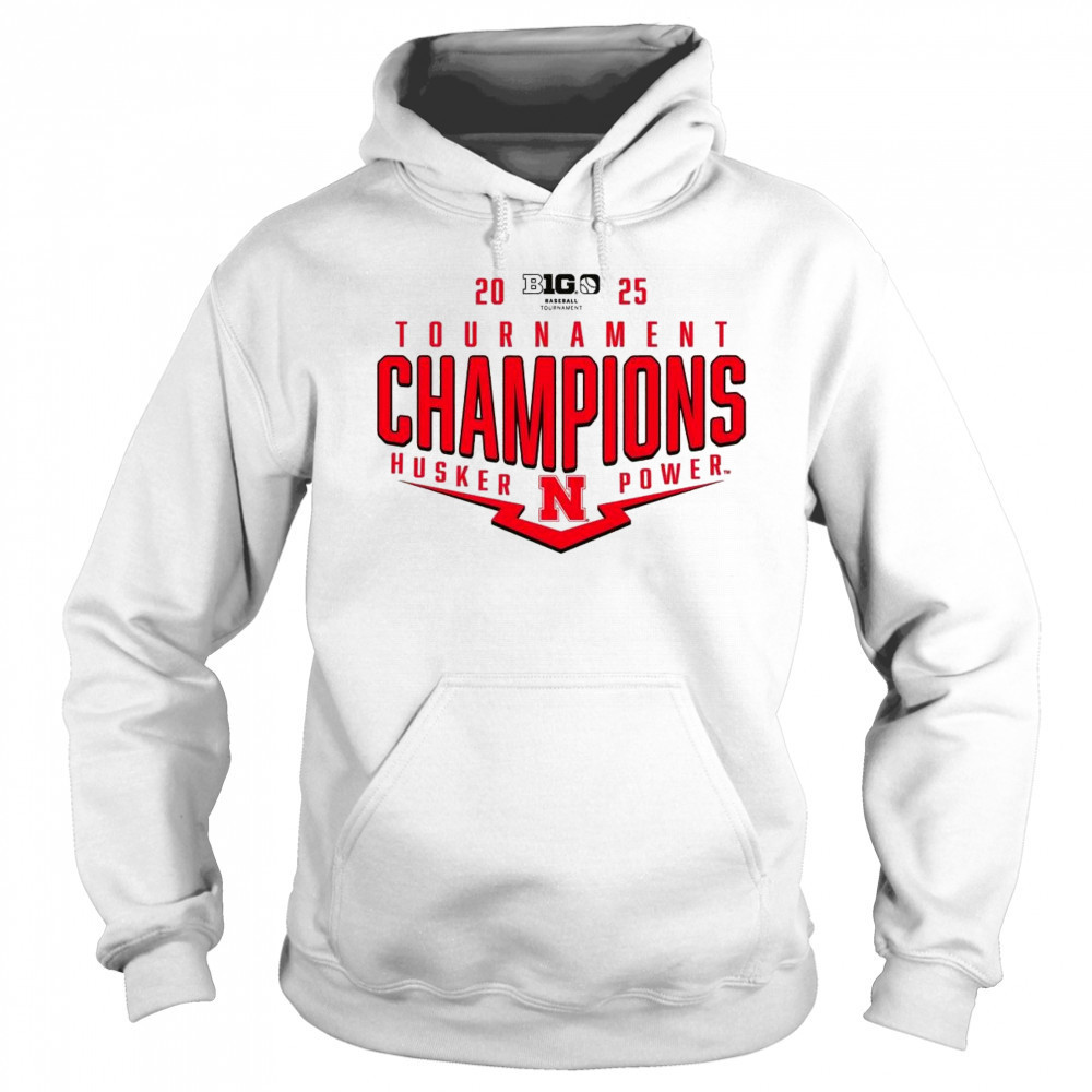 Nebraska Huskers NCAA Big Ten Baseball Conference 2025 Tournament Champions Playoff Pitch Power t-shirt Sweatshirt