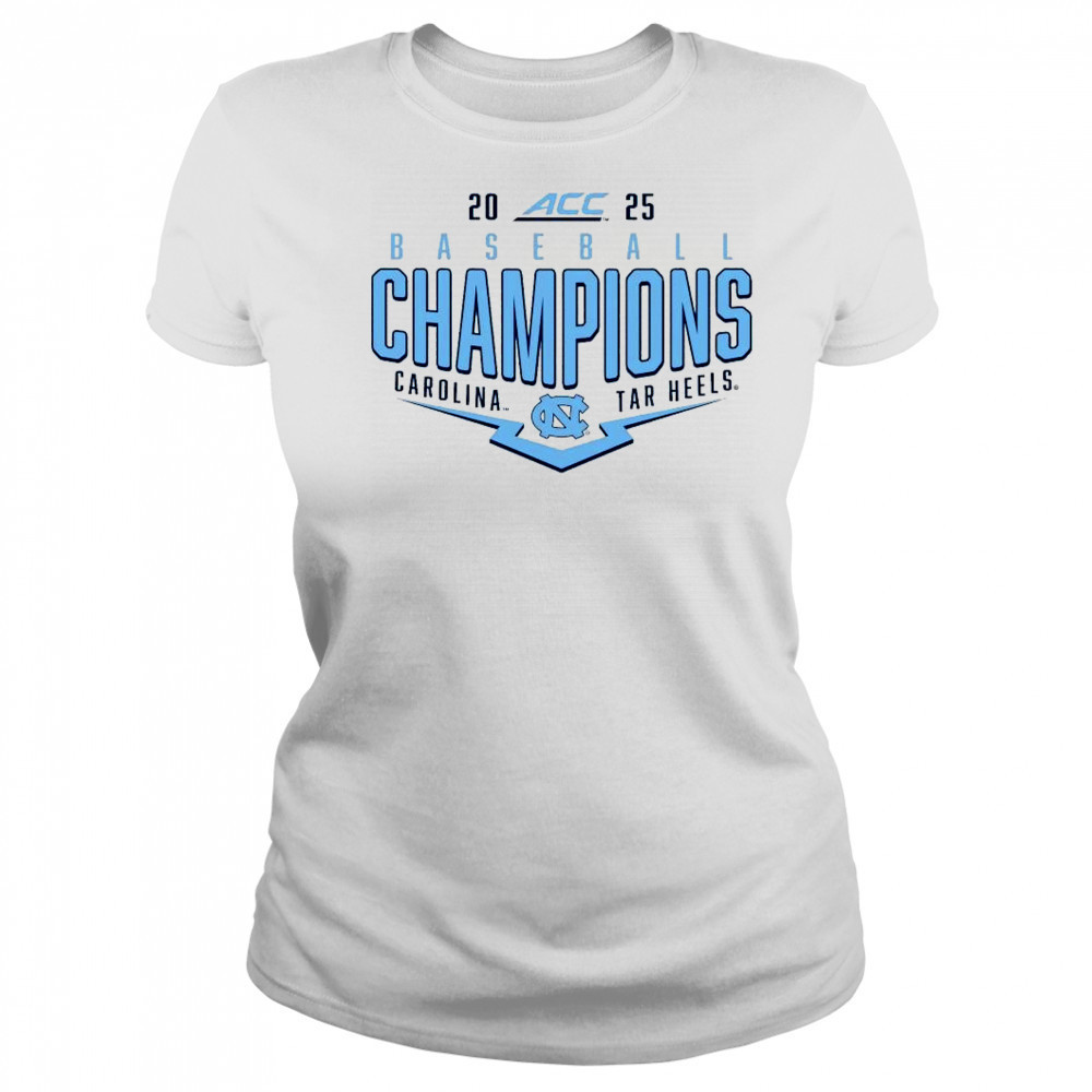 North Carolina Tar Heels NCAA ACC 2025 Baseball Conference Tournament Champions Playoff Pitch t-shirt Women's T-shirt
