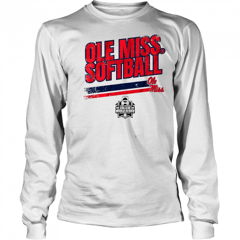 Ole Miss Rebels Softball Women’s College World Series Stripe NCAA 2025 t-shirt Long Sleeved