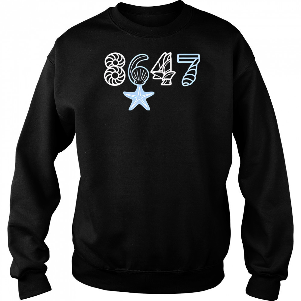 Retro 8647 Starfish Seashells Print shirt Hoodie