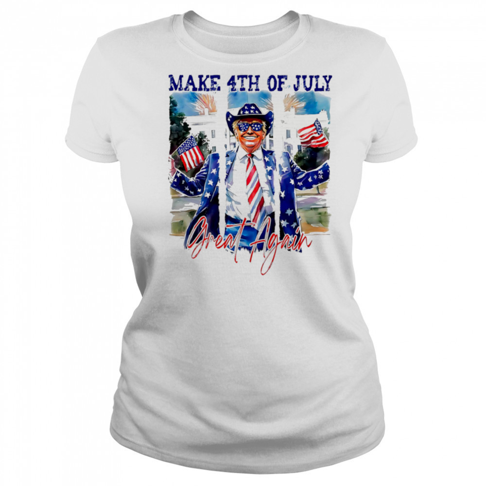 Retro Make 4th Of July Great Again Trump white house shirt Women's T-shirt