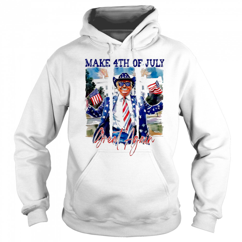 Retro Make 4th Of July Great Again Trump white house shirt Sweatshirt