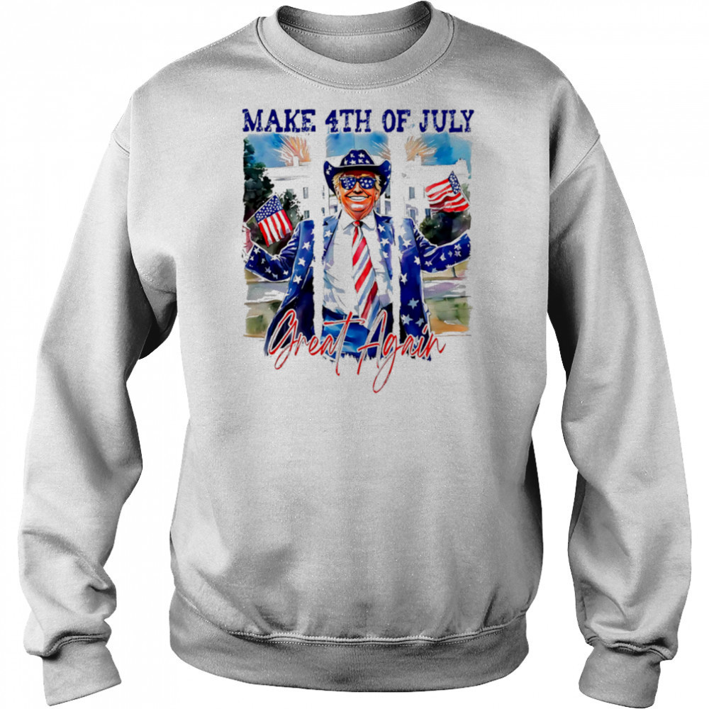 Retro Make 4th Of July Great Again Trump white house shirt Hoodie