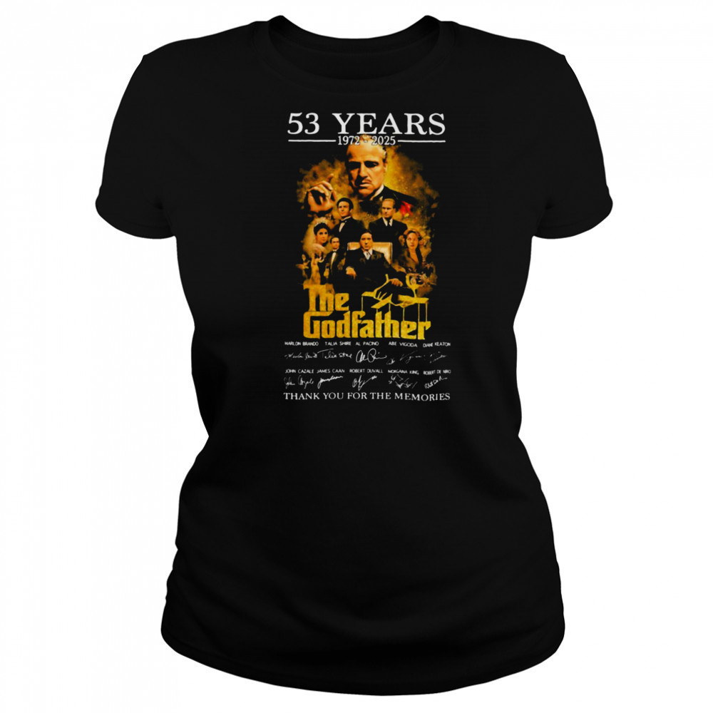 The Godfather 53 Years 1972 2025 Thank You For The Memories Signatures T Shirts Women's T-shirt