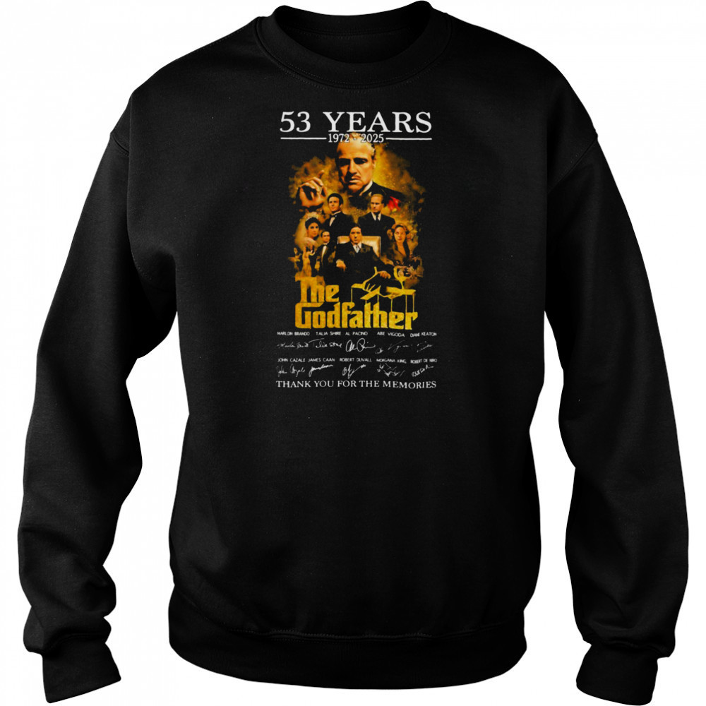 The Godfather 53 Years 1972 2025 Thank You For The Memories Signatures T Shirts Hoodie