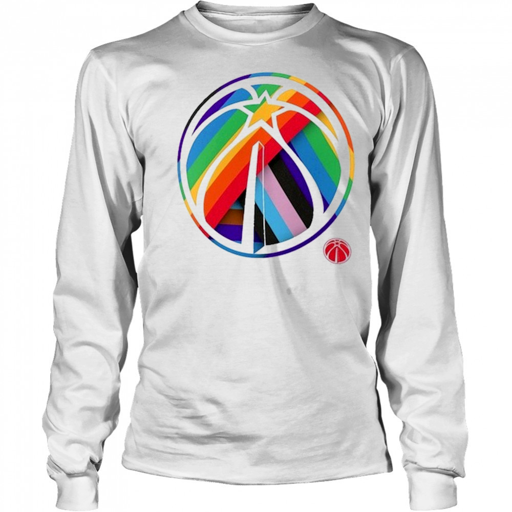 Washington Wizards Team Logo Pride T-Shirt Long Sleeved