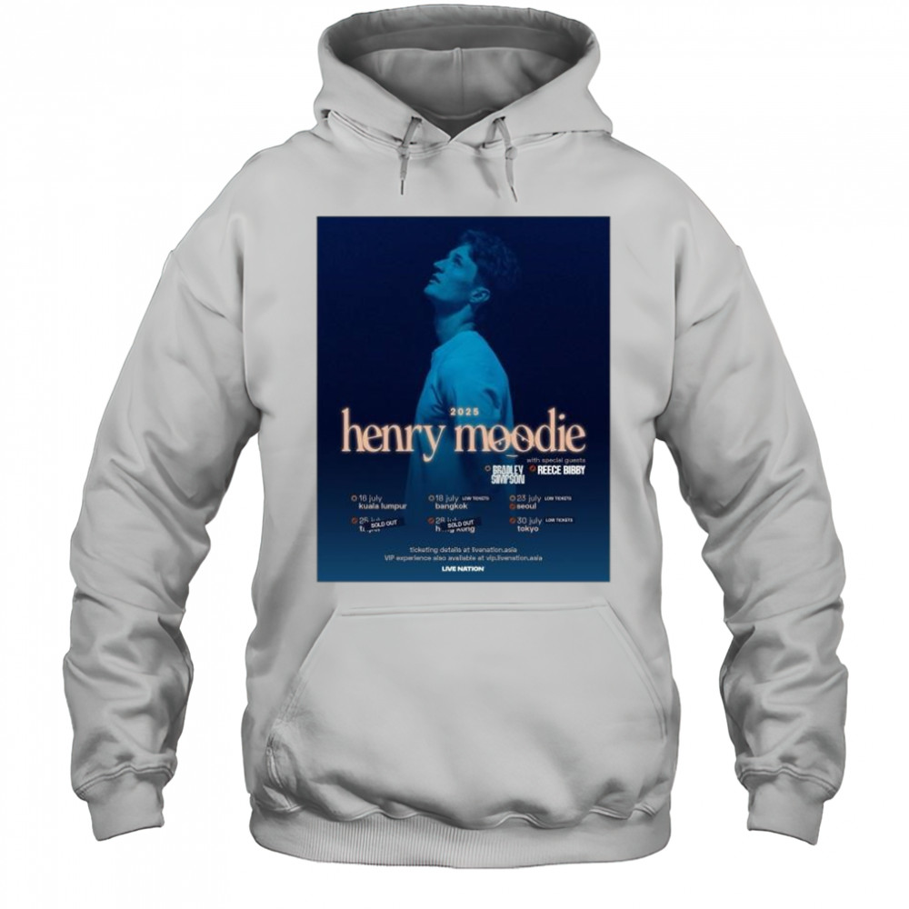 2025 Henry Moodie with Bradley Simpson and Reece Bibby July Tour t-shirt Hoodie