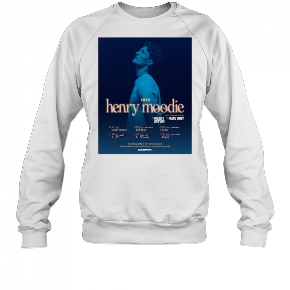 2025 Henry Moodie with Bradley Simpson and Reece Bibby July Tour t-shirt Sweatshirt