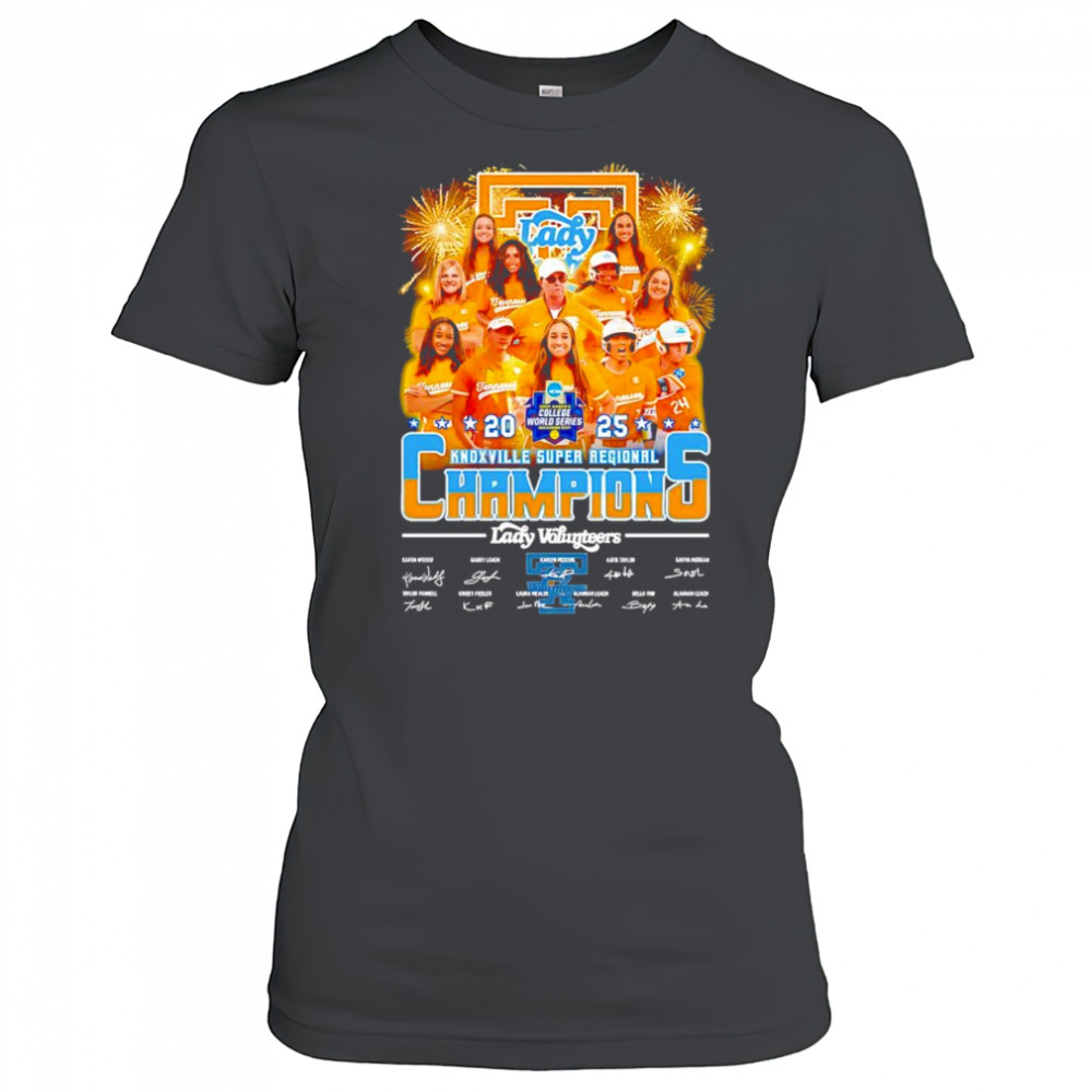 2025 Knoxville Super Regional Champions Tennessee Lady Volunteers signature shirt Women's T-shirt
