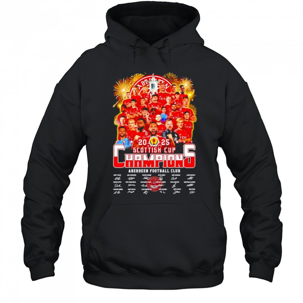 2025 Scottish Cup Champions Aberdeen Football Club shirt Hoodie