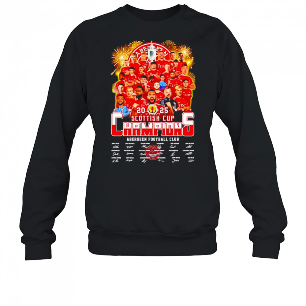 2025 Scottish Cup Champions Aberdeen Football Club shirt Sweatshirt