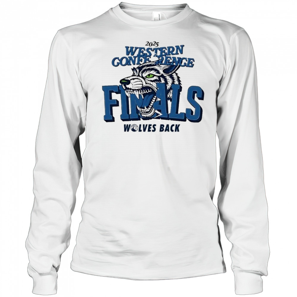 2025 Western Conference Finals Wolves Back Shirt Long Sleeved