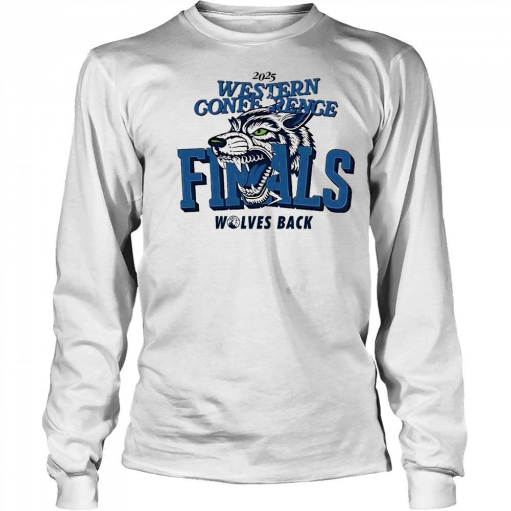 2025 Western Conference Finals Wolves Back Shirt Long Sleeved
