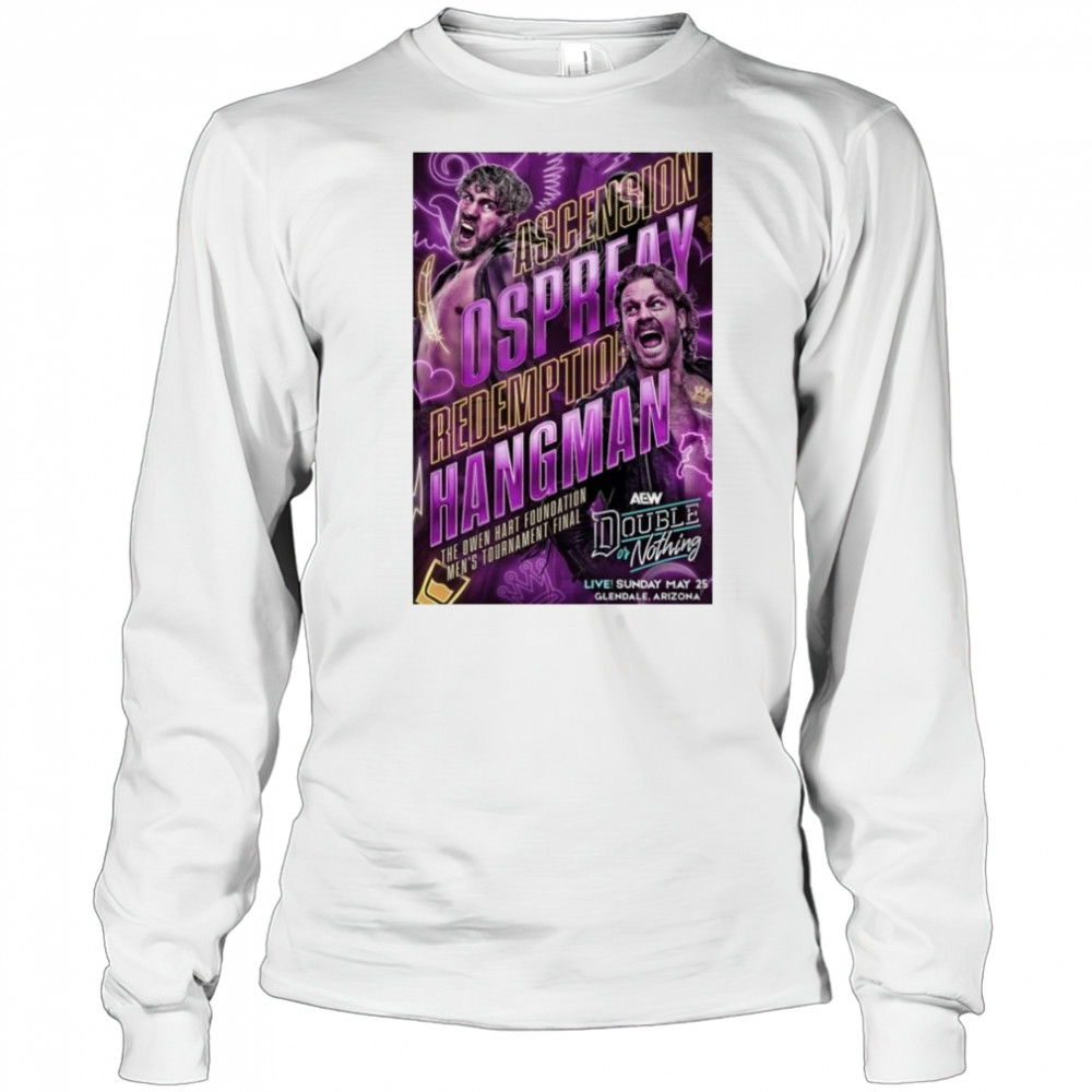 AEW Double or Nothing Matchup Monday Will Ospreay vs Hangman Adam Page May 25-2025 t-shirt Long Sleeved