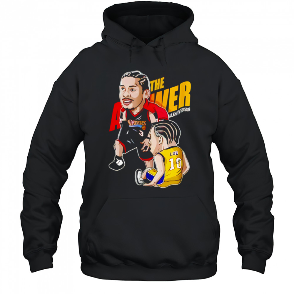 Allen Iverson Cartoon The Answer 90S Nba Fan Art shirt Hoodie