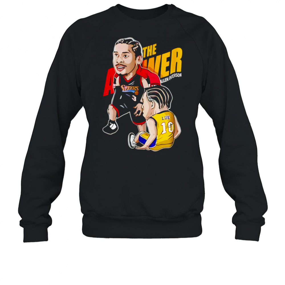 Allen Iverson Cartoon The Answer 90S Nba Fan Art shirt Sweatshirt