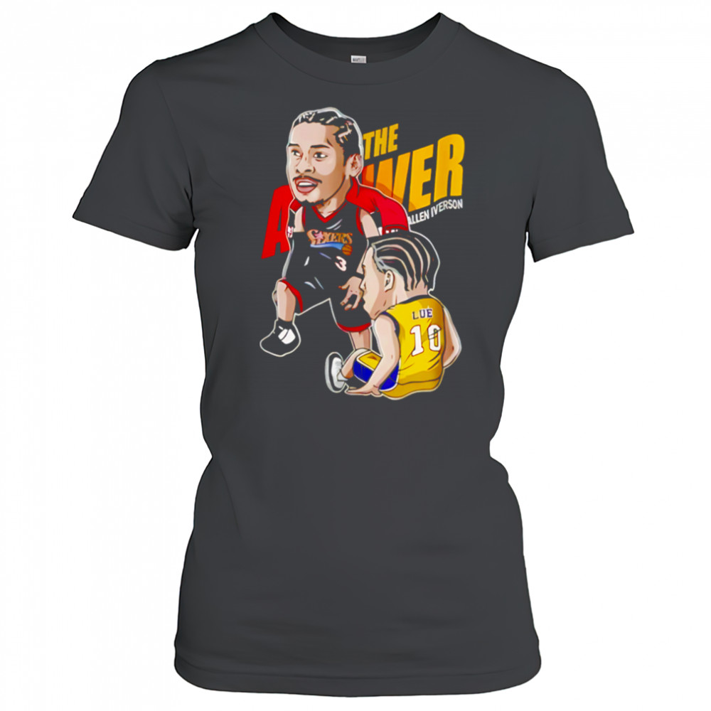 Allen Iverson Cartoon The Answer 90S Nba Fan Art shirt Women's T-shirt