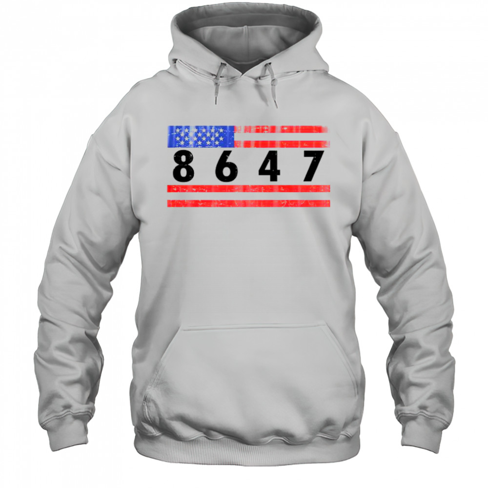 Anti Trump Impeach 47 8647 47th President Us Flag T-Shirt Hoodie