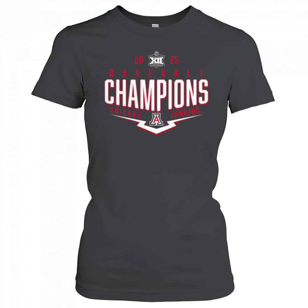 Arizona Wildcats 2025 Big 12 Baseball Conference Tournament Champions Playoff Pitch Zonazoo t-shirt Women's T-shirt