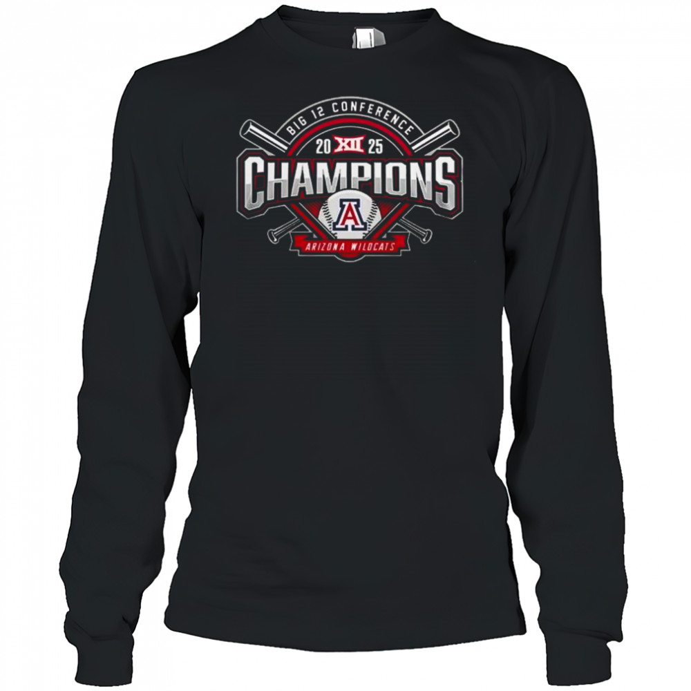 Arizona Wildcats Baseball 2025 Big 12 Conference Champions Shirt Long Sleeved